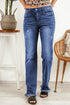 Raw Hem Straight Leg Jeans